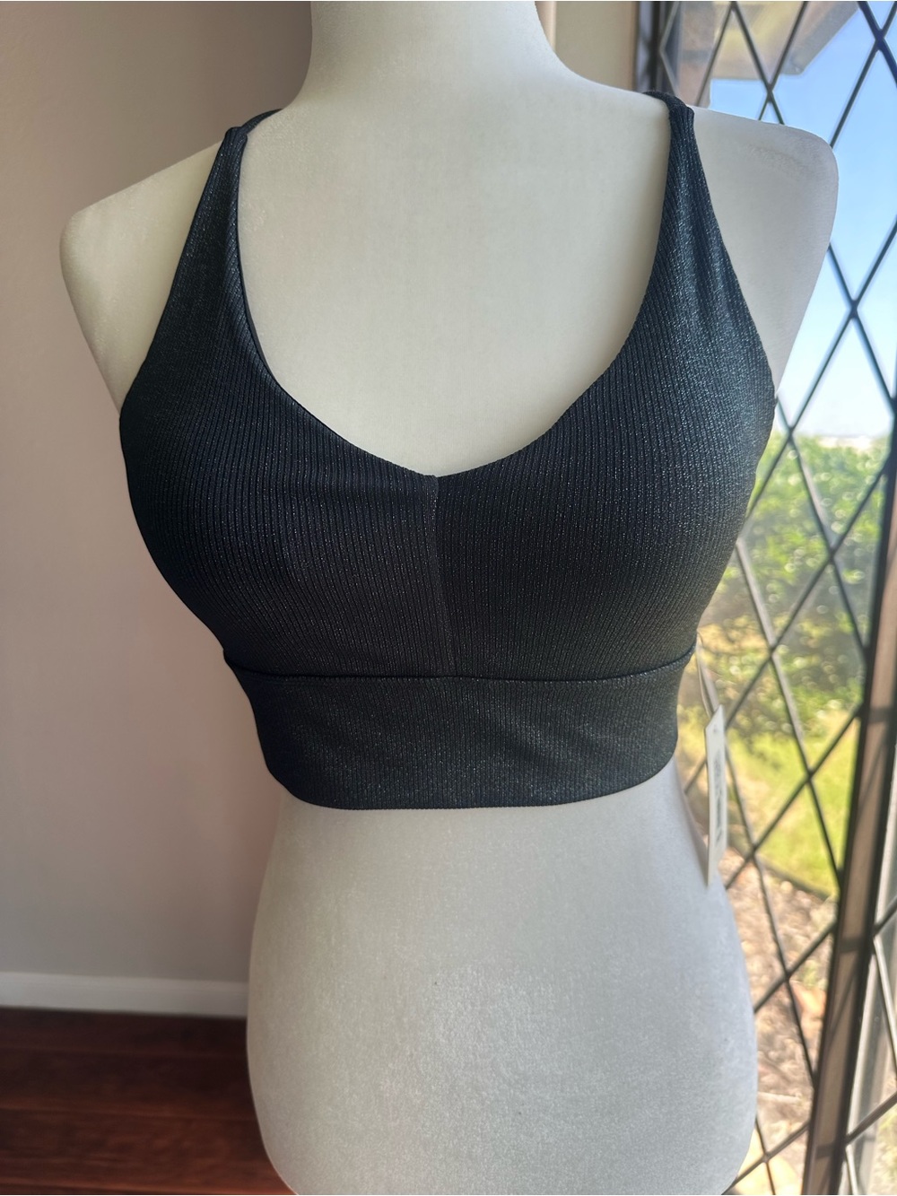 GB Active  Dillards Shimmer Bralette in Black